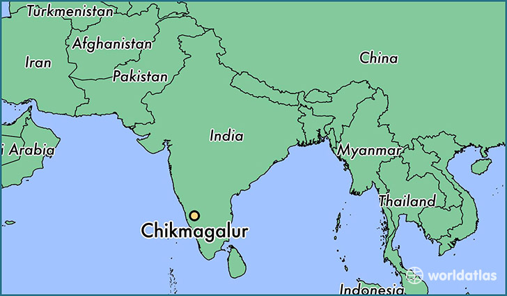 map showing the location of Chikmagalur