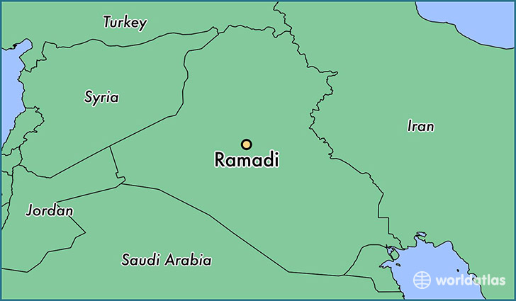 map showing the location of Ramadi