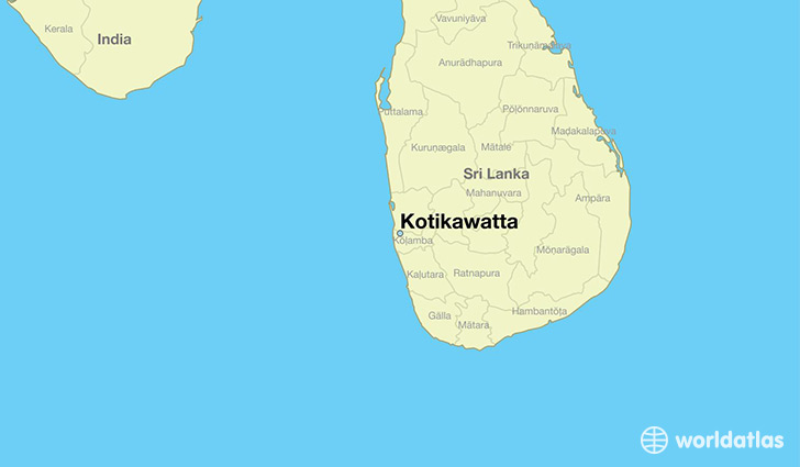 map showing the location of Kotikawatta