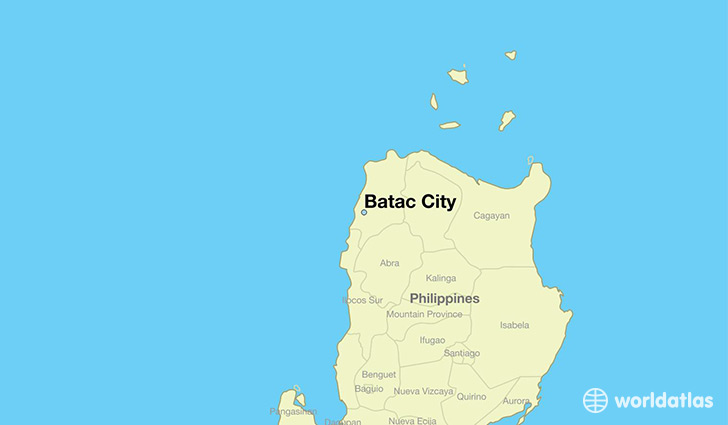 map showing the location of Batac City