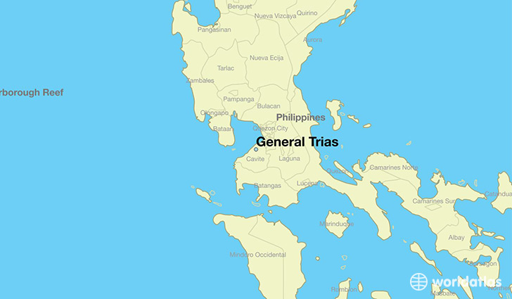 map showing the location of General Trias