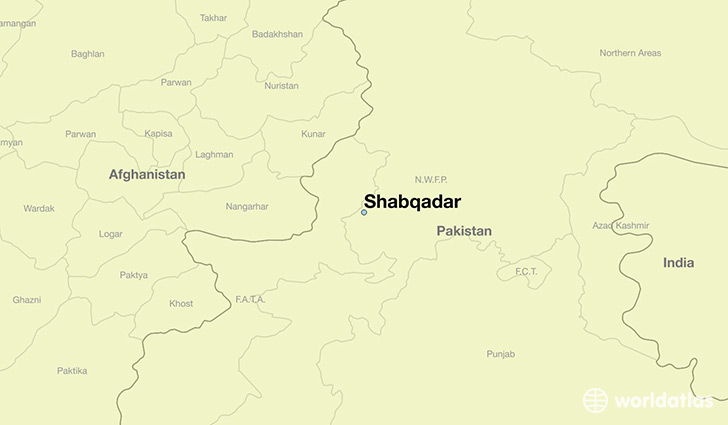 map showing the location of Shabqadar