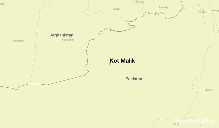 map showing the location of Kot Malik