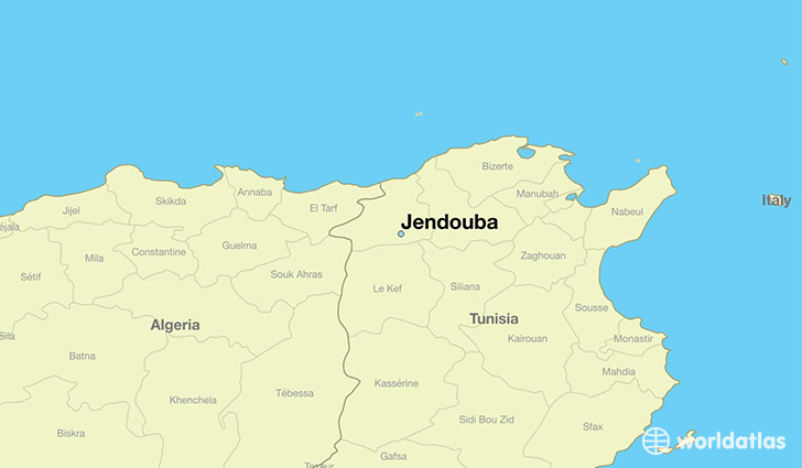 map showing the location of Jendouba