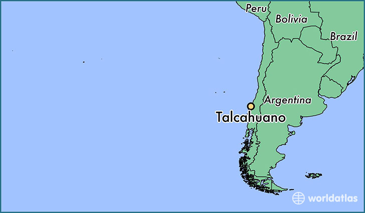 map showing the location of Talcahuano
