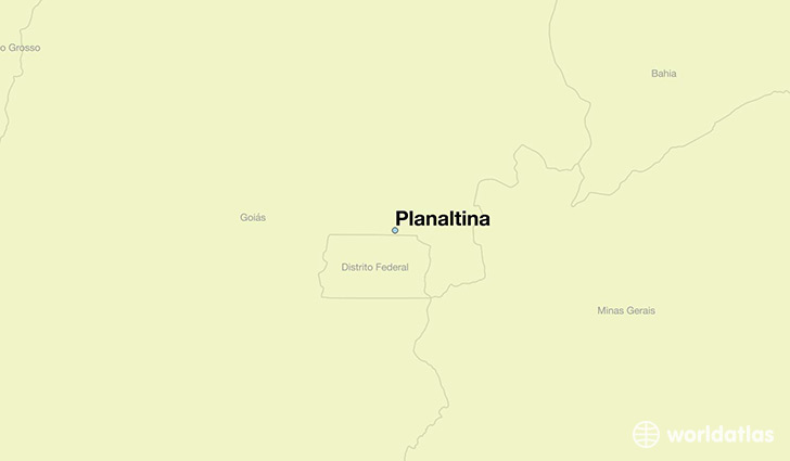 map showing the location of Planaltina