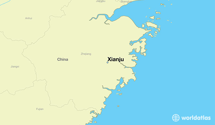 map showing the location of Xianju