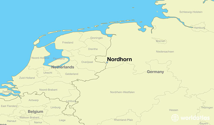 map showing the location of Nordhorn