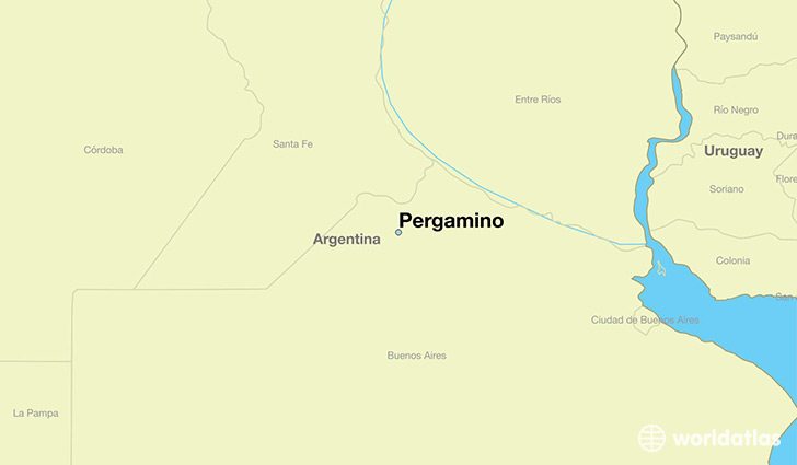 map showing the location of Pergamino