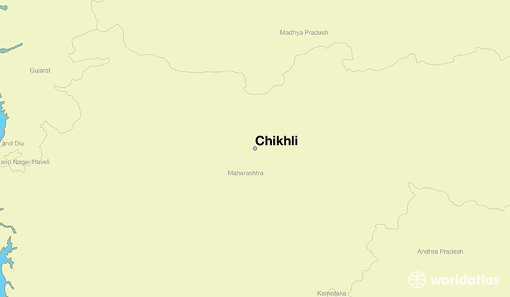 map showing the location of Chikhli