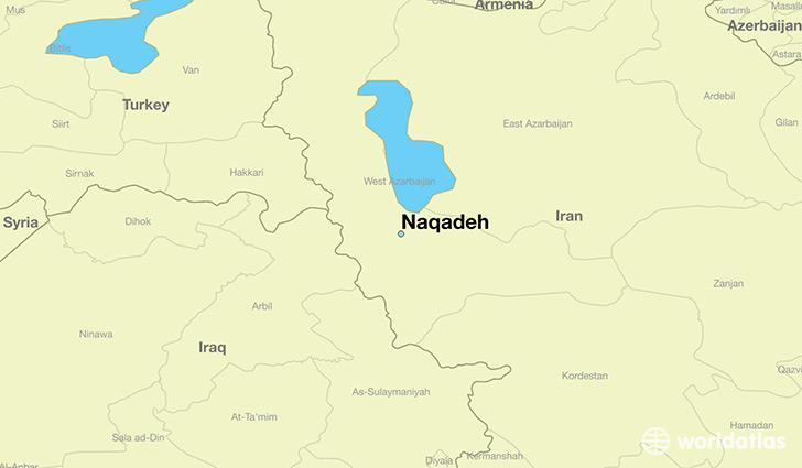 map showing the location of Naqadeh