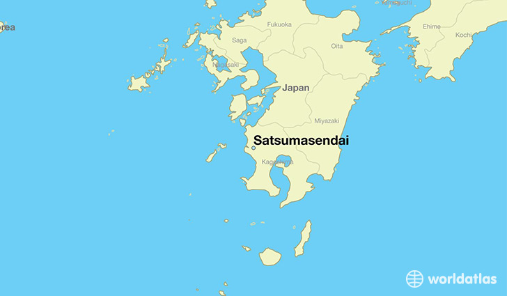 map showing the location of Satsumasendai