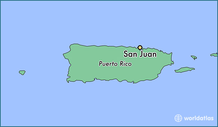 map showing the location of San Juan