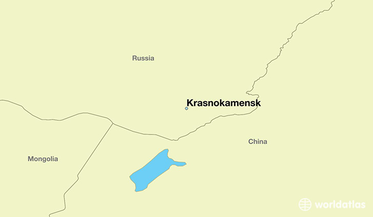 map showing the location of Krasnokamensk
