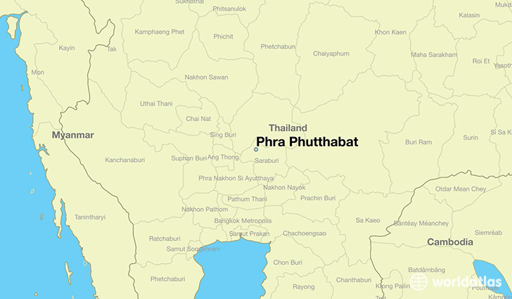 map showing the location of Phra Phutthabat