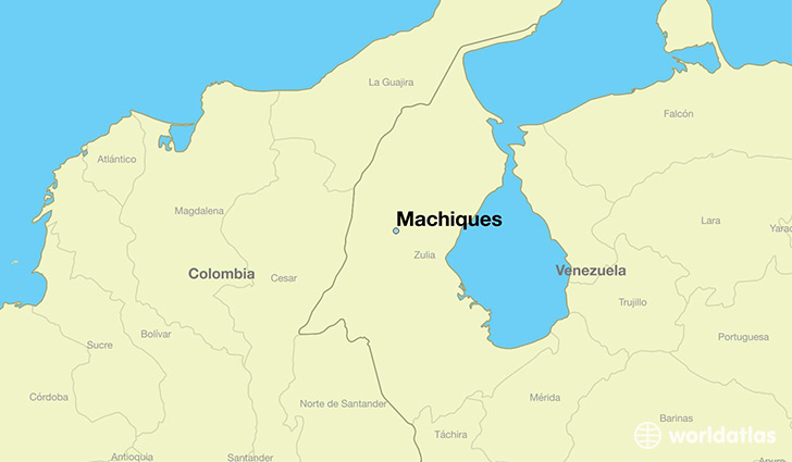 map showing the location of Machiques