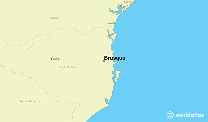 map showing the location of Brusque
