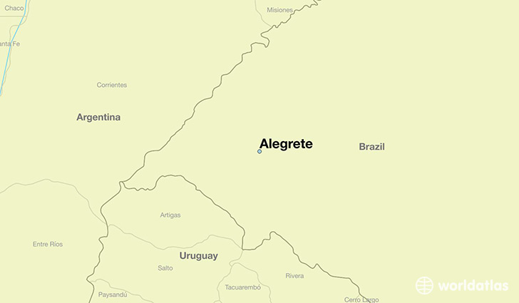 map showing the location of Alegrete