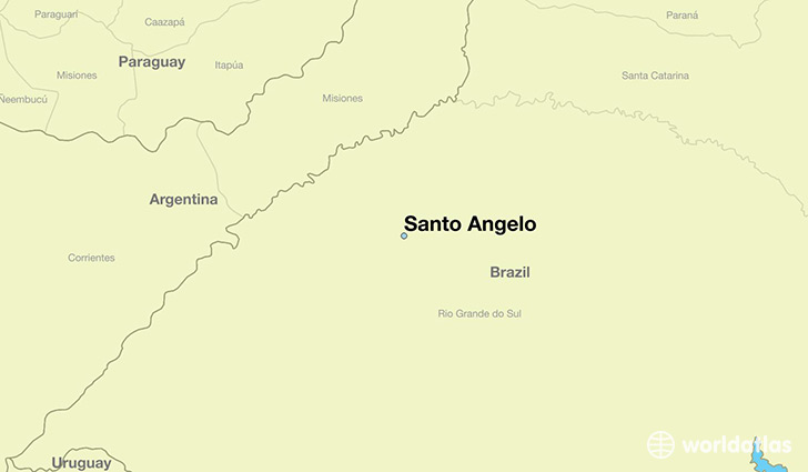 map showing the location of Santo Angelo