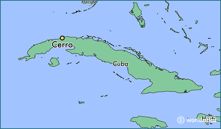 map showing the location of Cerro
