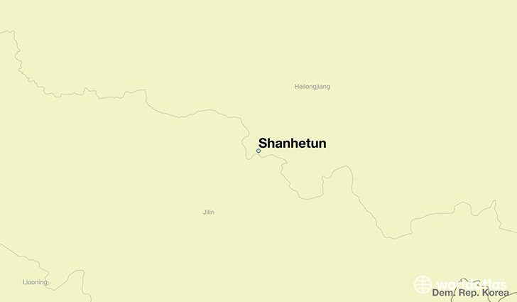 map showing the location of Shanhetun