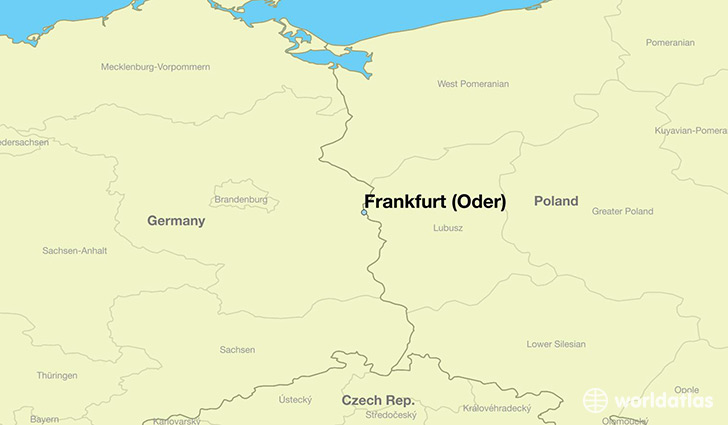 map showing the location of Frankfurt (Oder)