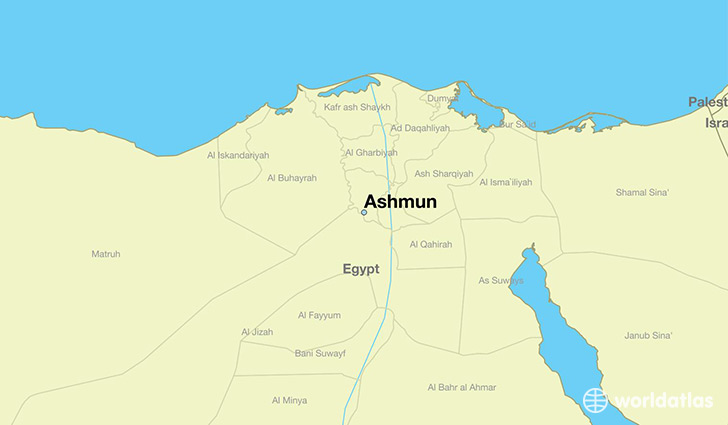 map showing the location of Ashmun