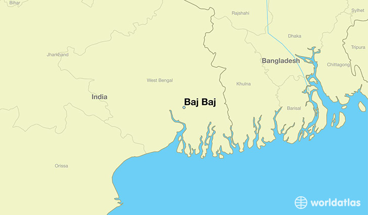 map showing the location of Baj Baj