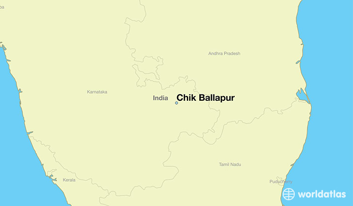 map showing the location of Chik Ballapur