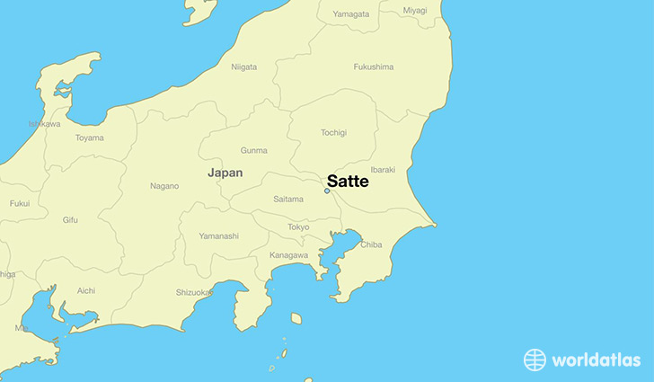 map showing the location of Satte