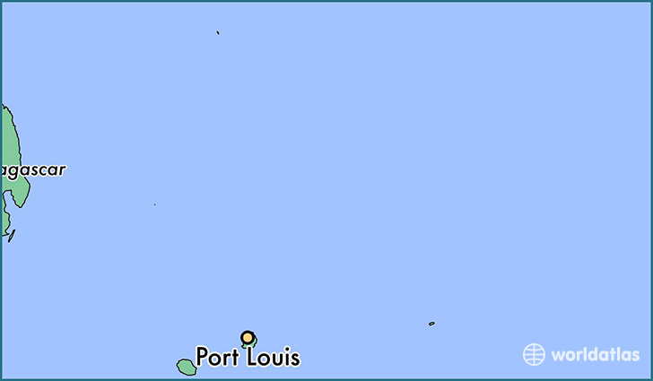 map showing the location of Port Louis