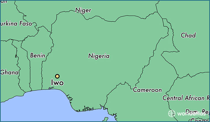map showing the location of Iwo