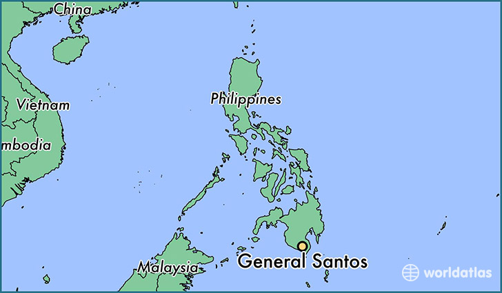map showing the location of General Santos
