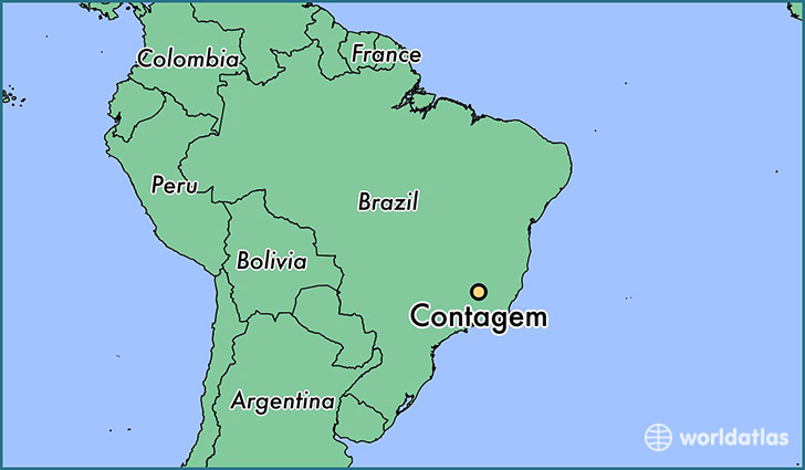 map showing the location of Contagem