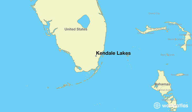 map showing the location of Kendale Lakes