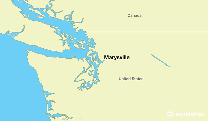 map showing the location of Marysville