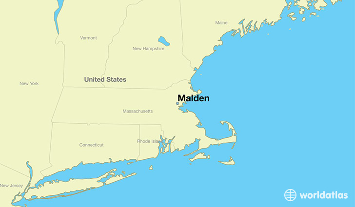 map showing the location of Malden