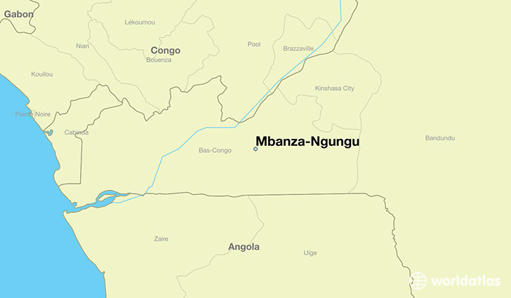 map showing the location of Mbanza-Ngungu