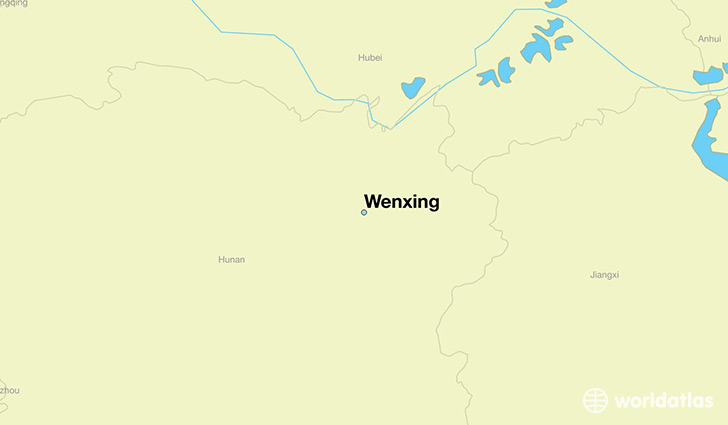 map showing the location of Wenxing