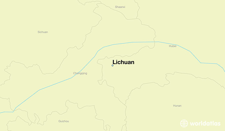map showing the location of Lichuan