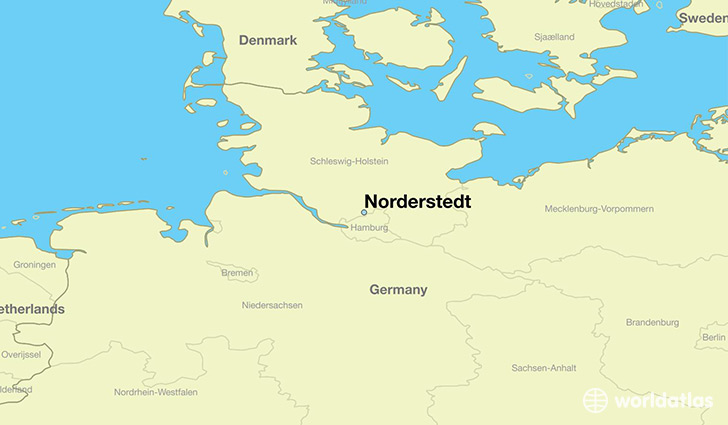 map showing the location of Norderstedt
