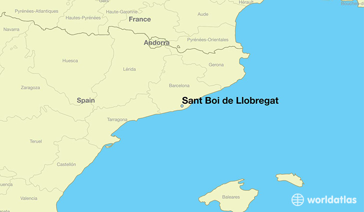 map showing the location of Sant Boi de Llobregat