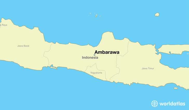 map showing the location of Ambarawa