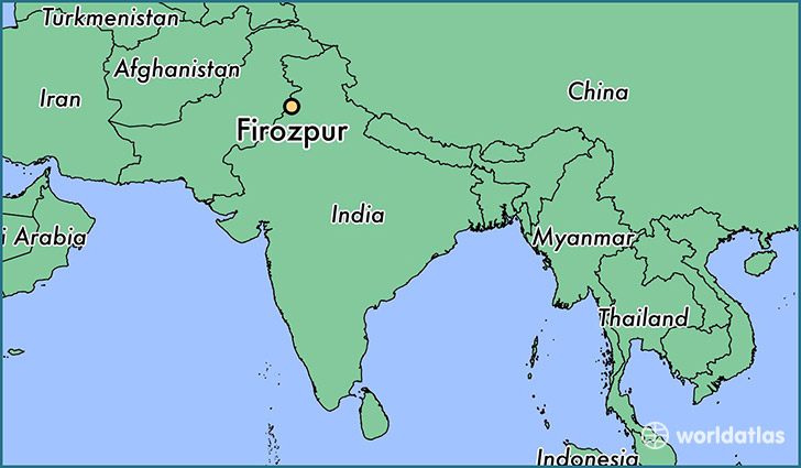 map showing the location of Firozpur