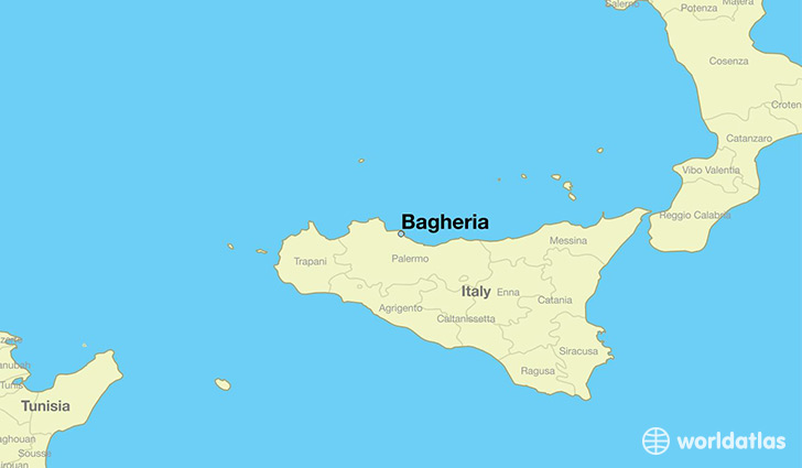 map showing the location of Bagheria