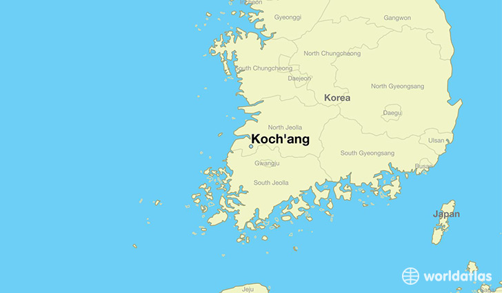 map showing the location of Koch'ang
