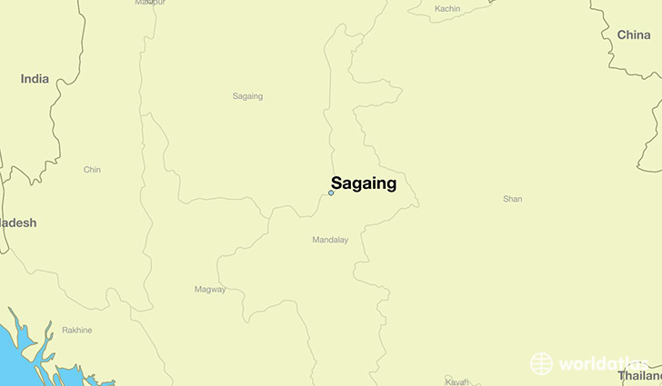 map showing the location of Sagaing