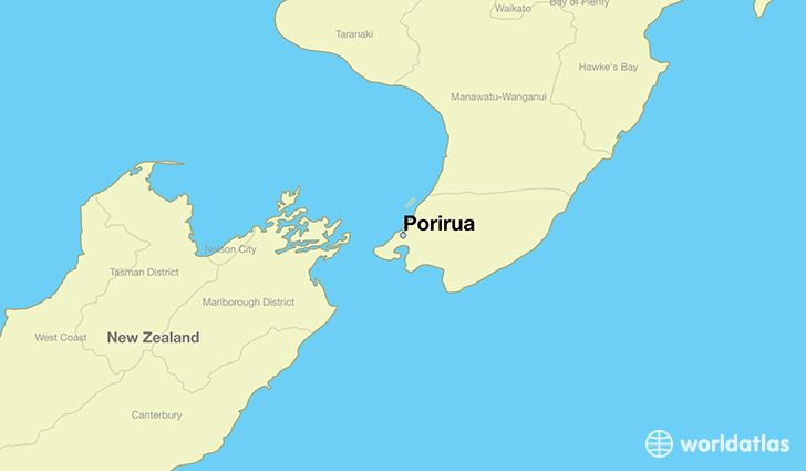 map showing the location of Porirua