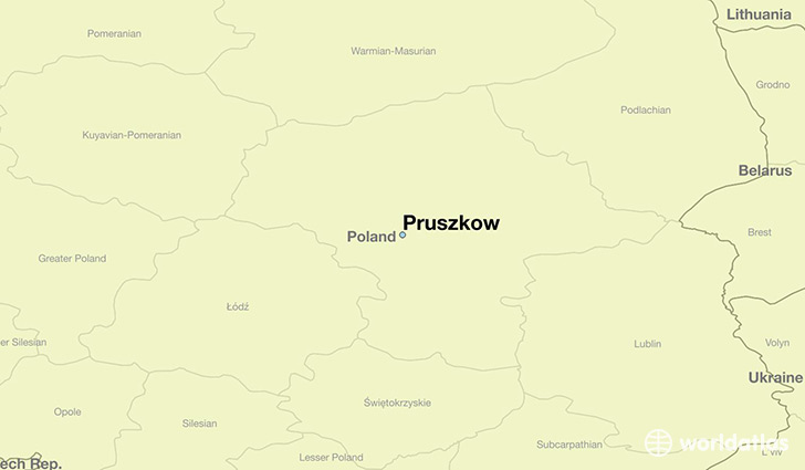 map showing the location of Pruszkow