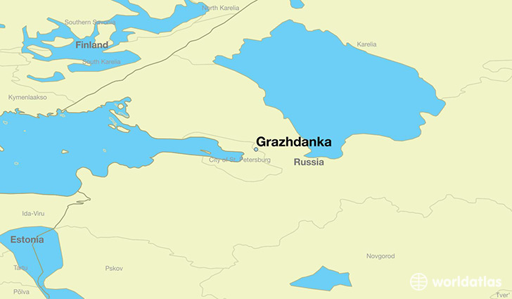 map showing the location of Grazhdanka